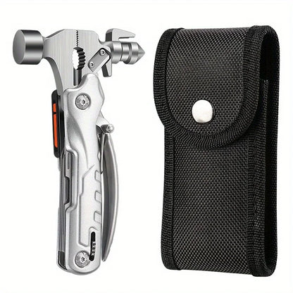 The outdoor multifunctional tool hammer has a flashlight function and is highly powerful.