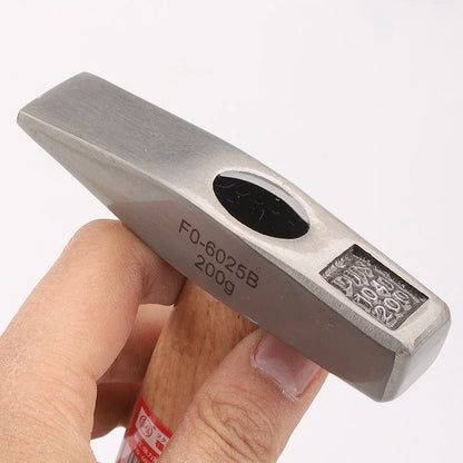 Fitter Hammer Polished Solid Wood Short Handle Iron Hammer Round And Flat Head Small Hammer Schoolwork Manual Hardware Tool