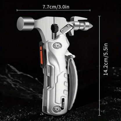 The outdoor multifunctional tool hammer has a flashlight function and is highly powerful.